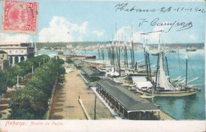 CUBA Habana Muelle de Paula puerto años 1900 PC - Imagen 1 de 2