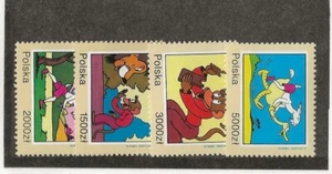 POLAND Sc 3159-62 NH ISSUE OF 1993 - CARTOONS - Picture 1 of 1