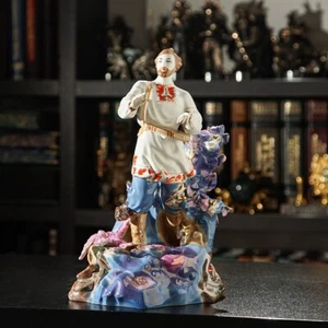 Seltene 60er Jahre junger Musiker Vintage Porzellan Figur handbemalt von Kiev Keramik - Bild 1 von 8