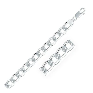 8.4mm Classic Curb Cuban Chain Necklace 24" Genuine 925 Sterling Silver - Picture 1 of 4