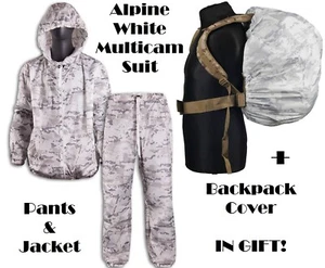 Multicam Alpine White Camouflage Suit | Winter Snow Camouflage Set | Waterproof - Picture 1 of 11