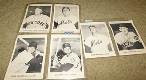 12 VINTAGE BLACK & WHITE 1962/63 New York Mets MLB Team Issued Photos 2 SIGNED - Picture 1 of 8