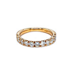 14K Yellow Gold Band with 11 Diamonds