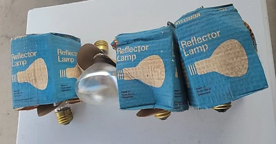 Sylvania 300W R40 Reflector Flood Lamp Light Bulb E39 Mog Base 250V 4 PK VINTAGE - Image 1 of 4