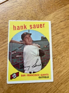 DCC: 1959 Topps Hank Sauer San Francisco Giants #404 en muy buen estado+ - Imagen 1 de 2