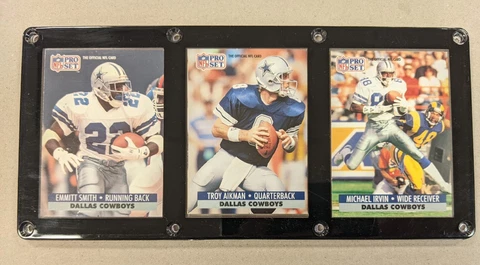 DALLAS COWBOYS 3 CARD PLAQUE  EMMITT SMITH TROY AIKMAN MICHAEL IRVIN Cover