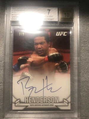 2013 Topps UFC Knockout Autographs Red Benson Henderson #3/8 BGS 7 10 - Image 1 of 3