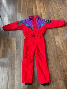 Vintage Ski Suit Snowsuit Nevica One piece Snow Bib Retro 1980s Large Mens 44 - Picture 1 of 10