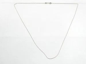KA1772 Italia Collar de cadena de eslabones de plata esterlina 925 19 pulgadas .9 g .45 mm de grosor - Imagen 1 de 9