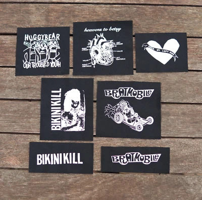 Riot Grrrl Patches - Bikini Kill, Bratmobile, Heavens to betsy, 7 year +more - Image 1 of 4
