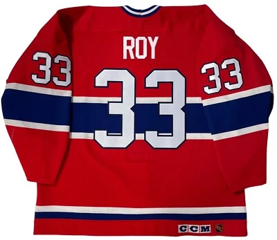 CAMISETA PATRICK ROY 1993 STANLEY CUP MONTREAL CANADIENS CCM AUTÉNTICA 56 Foto 1 de 4