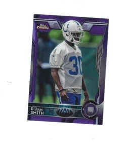 2015 Topps Chrome Purple Refractors #192 D'Joun Smith RC INDIANAPOLIS COLTS - Picture 1 of 1