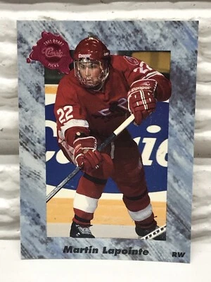 1991 Classic Draft Picks #9 Martin Lapointe Hockey Card Detroit Red Wings - Image 1 of 2