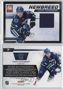 2011-12 Panini Elite New Breed Materials Cody Hodgson #7 Rookie RC
