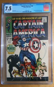 Captain America #100 CGC 7.5 Jack Kirby Classic Cover 1st Cap Solo Series - Picture 1 of 3