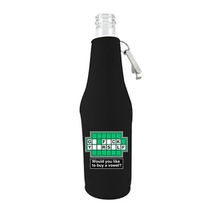 Go F Yourself Beer Bottle Coolie with attached Bottle Opener; wheel, vowel, buy - Picture 1 of 9