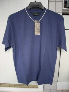 HAWKSHEAD COTTON V NECK T SHIRT SHORT SLEEVED - DEEP ULTRA MARINE - SMALL - BNWT - Picture 1 of 8