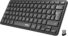 Wireless Keyboard Ultra Slim & Compact Keyboard with Media Hotkeys for Computer