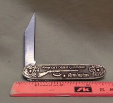 Remington 1980's Embossed Brass Scales, Single Blade Folder