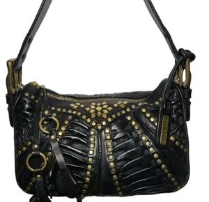 ISABELLA FIORE SHIR THING DEV STUDDED FLORAL SMALL HOBO SHOULDER HANDBAG MRP$395 - Picture 1 of 19