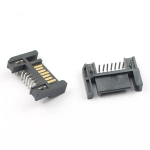 10Pcs Sata 7P Type A 7 Pin Right Angle Reverse DIP Male Connector For Hard Drive - Picture 1 of 8