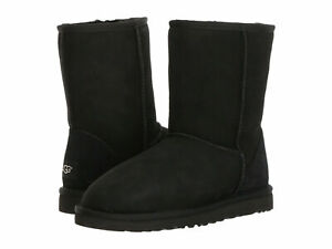 Men UGG Classic Short Boot Suede Twinface 5800 Black 100% Authentic Brand New
