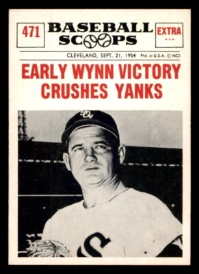 1961 Nu-Card Scoops Baseball #471 Early Wynn Victory Crushes Yanks EX/MT - Image 1 of 2