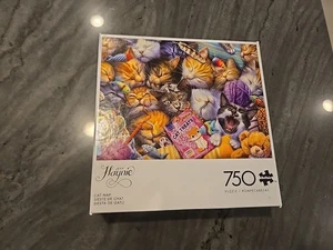 ZERRISSENE Katzen Jeff Haynie Katze Nickerchen 750 Puzzle Brandneu Buffalo Games zerkratzt - Bild 1 von 8