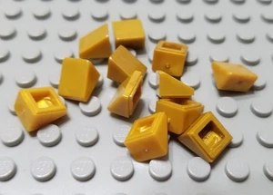 LEGO Lot of 12 Pearl Gold 1x1x2/3 Mini Slope Pieces - Picture 1 of 1