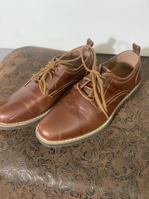 Deer Stags DennyBrown Oxford Lace Up Lightweight Dress Shoes Boys Size 1.5M used - Image 1 of 4