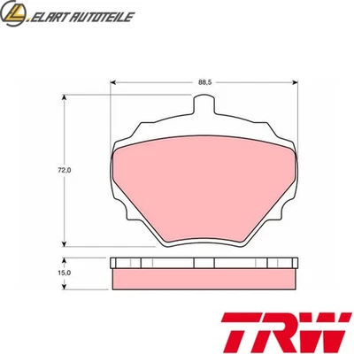 BREMSBELAGSATZ SCHEIBENBREMSE GDB974 FÜR MG MGB/Convertible/GT  LAND ROVER   - image 1 of 4