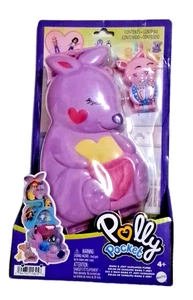 Polly Pocket Mini Juguetes, Mamá y Joey Canguro Cartera 2 en 1 Compacto Juego Nuevo - Imagen 1 de 9