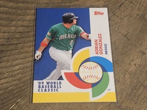 2009 Topps Adrian Gonzalez World Baseball Classic Insert Nmmt - Picture 1 of 3