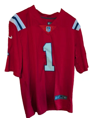 Nike On Field Cam Newton Vintage Style Red Patriots Jersey  MEDIUM - Image 1 of 4