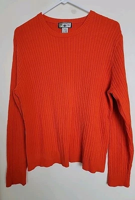 Suéter de Colección Caribbean Joe Para Mujer XL Naranja Tejido con Cable Manga Larga Foto 1 de 3