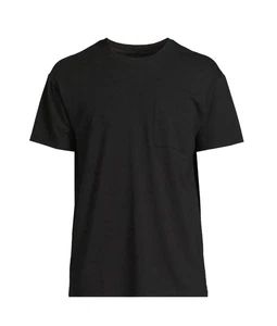 ATHLETIC WORKS Men’s L (42-44) Tri-Blend Pocket Tee Short Sleeve • Rich Black - Picture 1 of 6