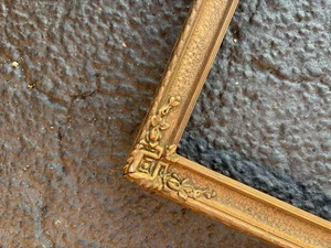 Vintage Bilderrahmen Gold Vergoldet Holz 16,5" x 12,5" Öffnung ALT - Bild 1 von 13