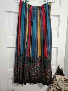 Marisa Christina Skirt Bright Colors Pleated Size Medium Womens Excellent  - Picture 1 of 11