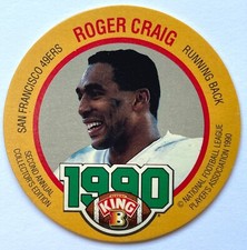 1990 KING B DISCS ROGER CRAIG 2ND ANNUAL COLLECTOR'S EDITION #21 49ers MINT