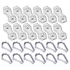 Heavy Duty Stainless Steel Wire Rope Clamp Kit Set of 12 Clamps and Thimbles
