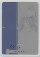 2014-15 ITG Used Stack the Pads Printing Plate Black 1/1 Patrick Roy HOF 0c3