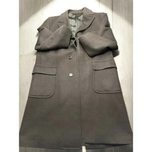 Vintage Pendleton Country Traditionals Wool Overcoat 46L Black USA Made - Picture 1 of 9