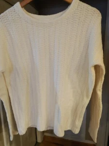 Gap white Chunky Knit Wool Alpaca Blend Sweater white Women's Size medium NWT - Picture 1 of 5
