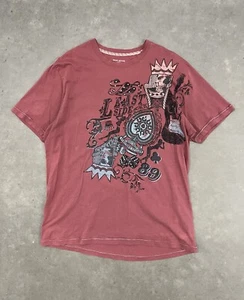 Vintage T-Shirt Y2K Size XL Cyber Punk Emo Grunge Mall Goth Affliction Studded - Picture 1 of 9