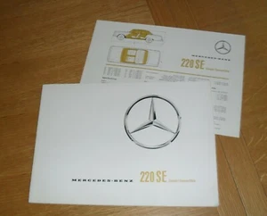 Mercedes 220 SE Coupe Convertible Brochure With Spec Sheet 1964-1965 W111 - Picture 1 of 3
