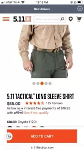 5.11 Tactical Series 72157 Langarm Tactical Shirt Khaki Large - Bild 1 von 7