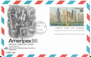 ArtCraft # UXC23 Ameripex 86 Air Mail Postal Card - Picture 1 of 1