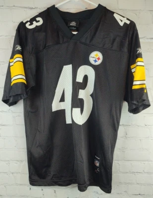 Camiseta deportiva juvenil Reebok NFL Pittsburgh Steelers Troy Polamalu #43, talla L(14-16) Foto 1 de 4