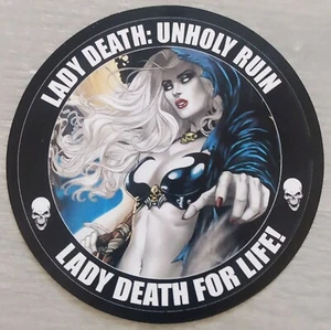 Lady Death Unholy Ruin Kickstarter Reward Paper Coaster - New! - Picture 1 of 1