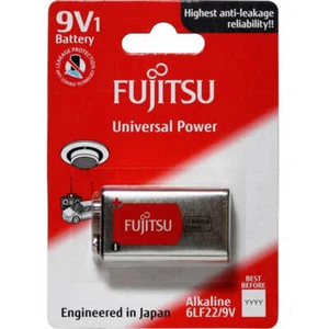 High Quality Fujitsu Alkaline Universal Long Lasting Power Battery 9 Volts - Picture 1 of 1